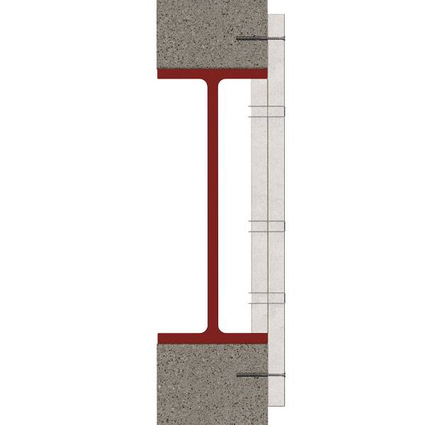 PROMATECT-250® - 1 Sided Beam Protection up to 600 mm Deep. Direct Fix to Blockwork or Structural Concrete - ST P250-002S