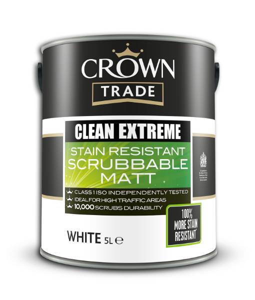 Clean up with Crown Trade Clean Extreme’s 100% More Stain Resistant Finish