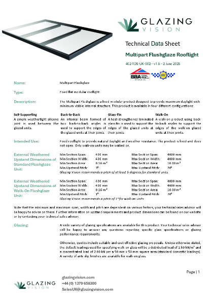 Flushglaze Multi-Part Data Sheet