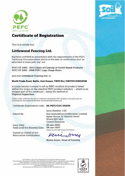 PEFC - Certificate of Registration