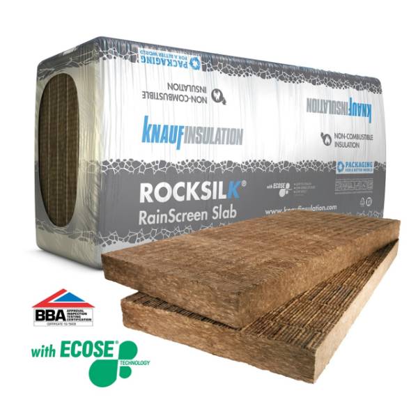 Knauf Insulation - Rocksilk® Rainscreen Slab - 455 mm - Rainscreen Cavity Insulation - Rock Mineral Wool