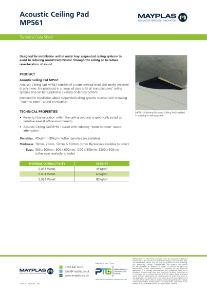 MP561 – ACOUSTIC CEILING PAD
