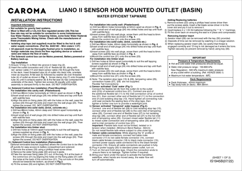 Liano II – Sensor Hob Mounted Outlet