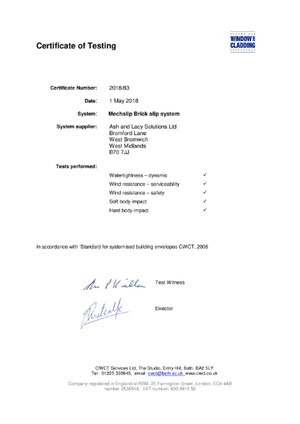 MechSlip CWCT Certificate