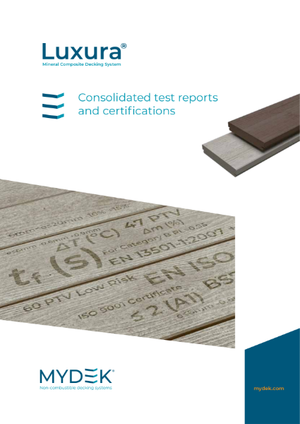 Certificates Document -  Luxura A1 Fire Rated Mineral Composite Decking