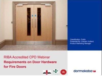 Requirements for Door Hardware on Fire Doors