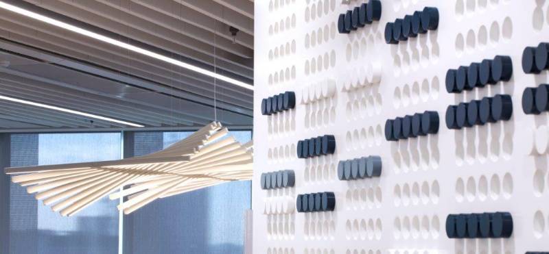 MEDITE PREMIER USED TO CREATE 3D FEATURE WALL AT UBM HEADQUARTERS