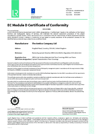 QA Certificate