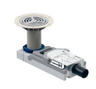 Geberit shower floor drain for floorings made of vinyl (PVC), for screed height at inlet 94–114 mm