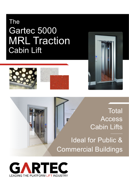 Gartec 5000 MRL Traction Cabin Lift Brochure