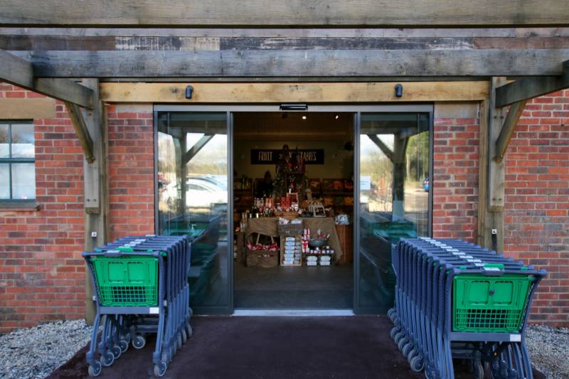 Rural Farm Shop - An accessible and convenient entrance for a shop that sells local food to local people