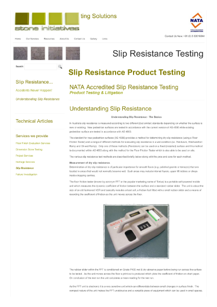 Understanding Slip Resistance