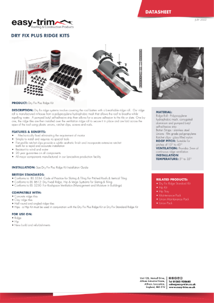 Ridge F Plus Datasheet