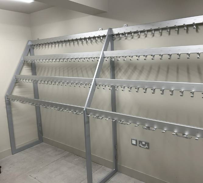 FS704L Multi-Level Coat & Bag Rail - Free Standing Coat Rails 