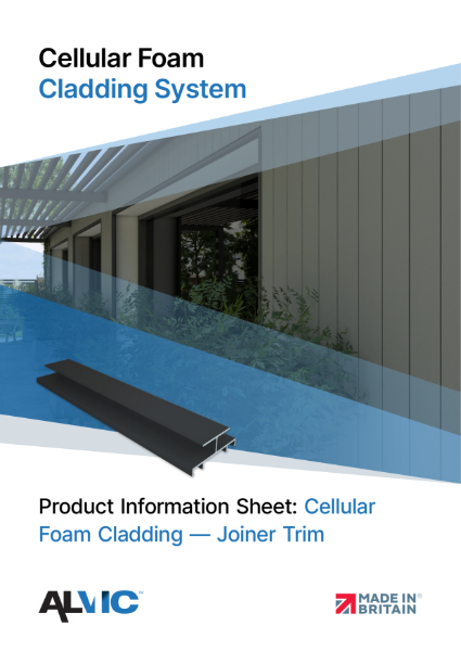 Product Information Sheet: Joiner Trims - Cellular Foam Cladding System