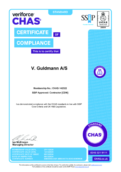 CHAS Certificate of Compliance