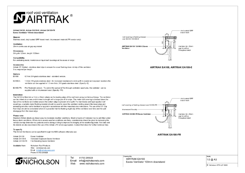 AIRTRAK EA Technical Data Sheet