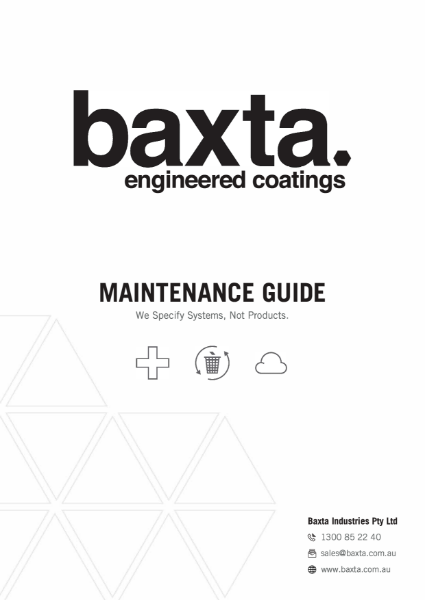 Maintenance Guide - Baxta Engineered Coatings