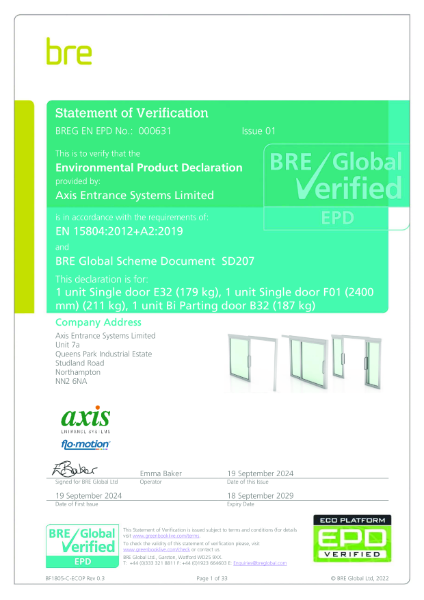 BREG EN EPD 000631 - FM E32, F01 (2400 mm) & B32