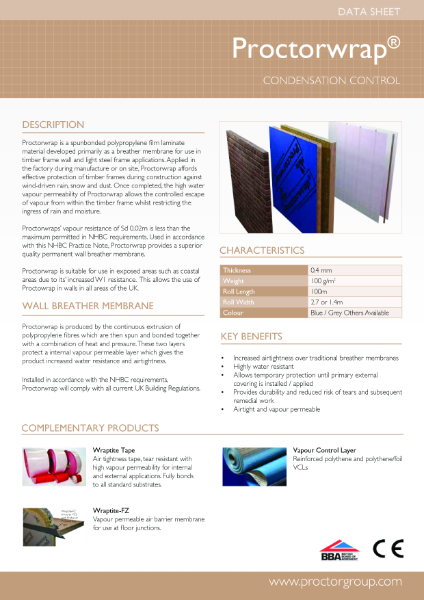 Proctorwrap Data Sheet