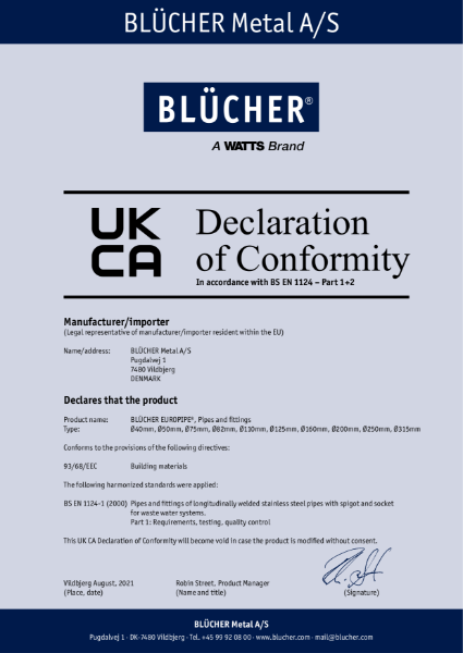 UKCA Declaration