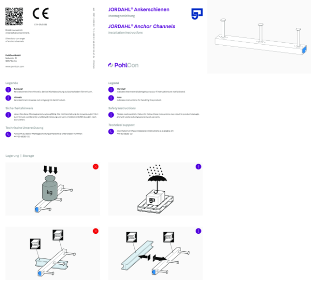 Installation Instructions Jordahl Anchor Channels