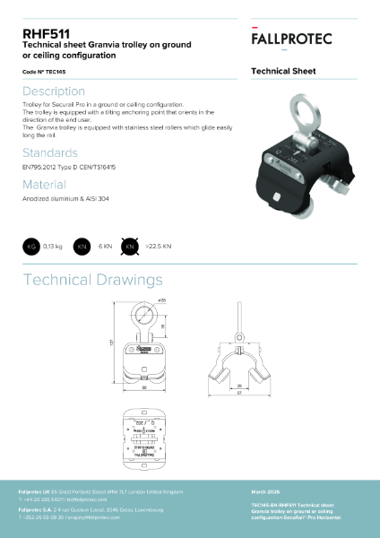 Granvia Stainless Steel Trolley for Securail Pro (RHF511)