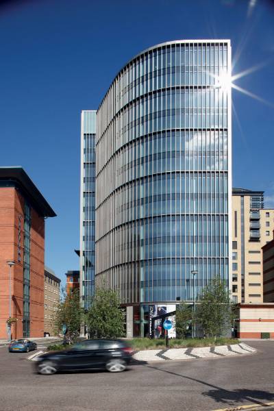 Eleven Brindleyplace featuring Reynaers CW50 and CW60 aluminium curtain walling systems