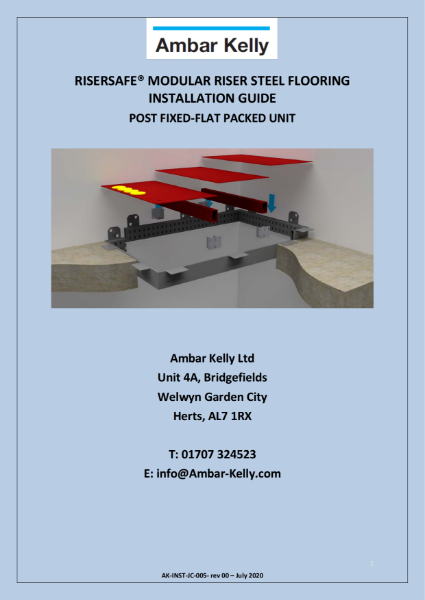 RiserSafe Modular Riser Steel Flooring - Installation Guide - Post Fixed- Flat Packed