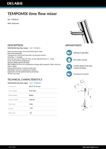 TEMPOMIX Mixer Data sheet - 79500015