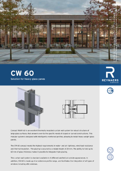 Aluminium Curtain Walling System - CW 60