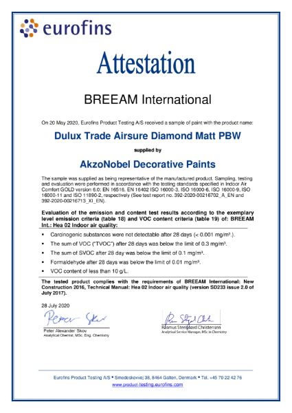 392-2020-00216702_BA_EN_AkzoNobel Decorative Paints_BREEAM INTERNATIONAL Attestation (DTDM AS W)