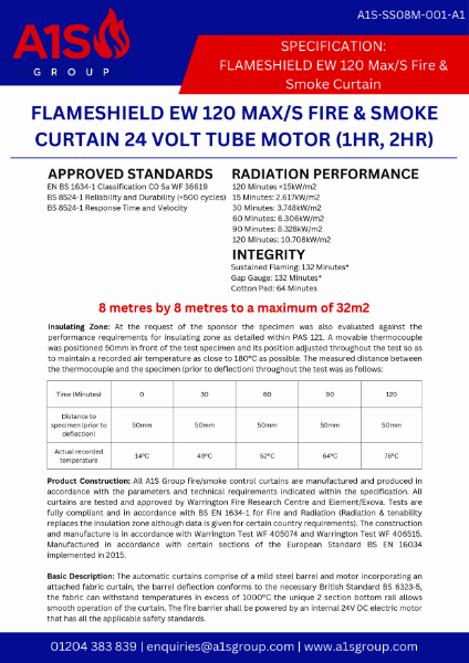 A1S Group Specification Sheet: Flameshield EW120 Max/S