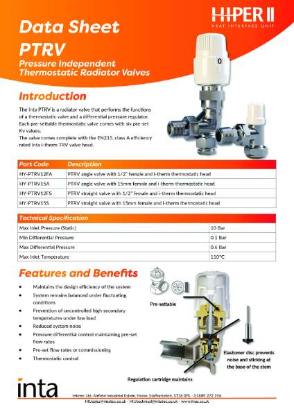 PTRV Data Sheet