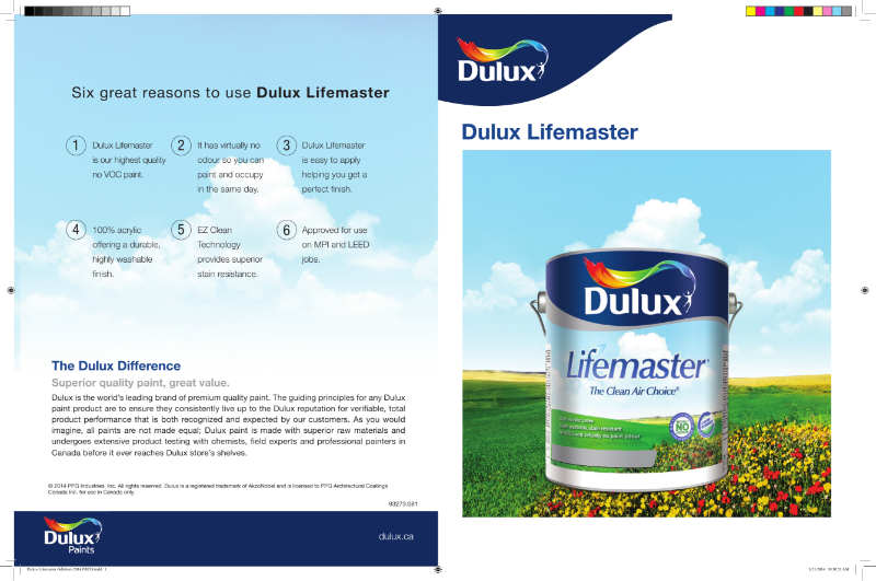 Dulux Lifemaster Primer product brochure