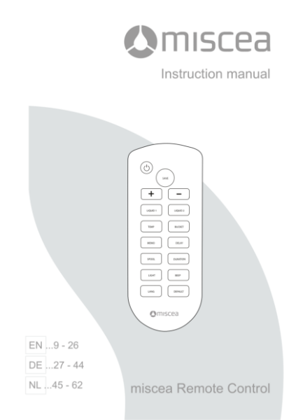 Instruction manual - miscea REMOTE