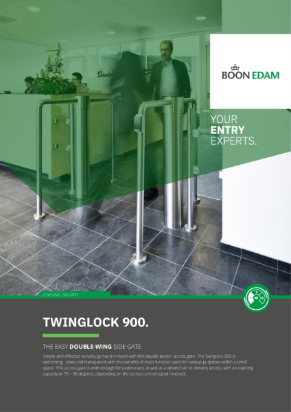 Twinglock 900 Transparent Revolving Security Barrier