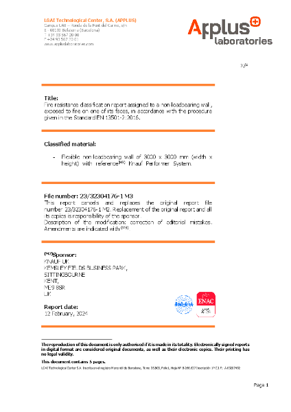 Fire Classification Report - PC-50-055-4-1-15-PP-0-FCR