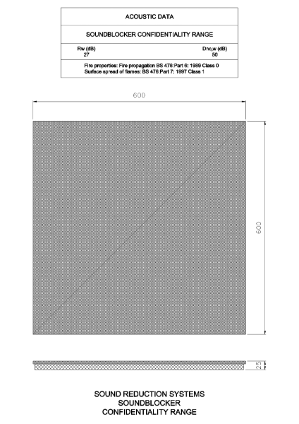 Soundblocker Confidentiality Range CAD Drawing