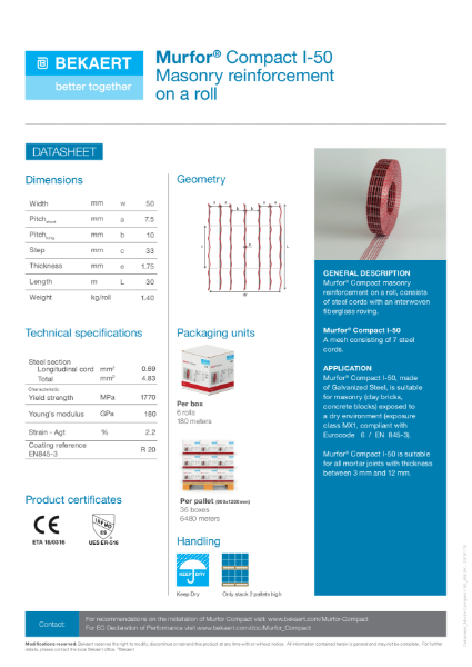 Murfor Compact I-50 Product Data Sheet
