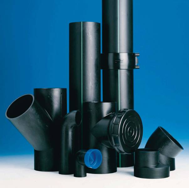 High-density polyethylene (HDPE) above-ground drainage pipes and fittings