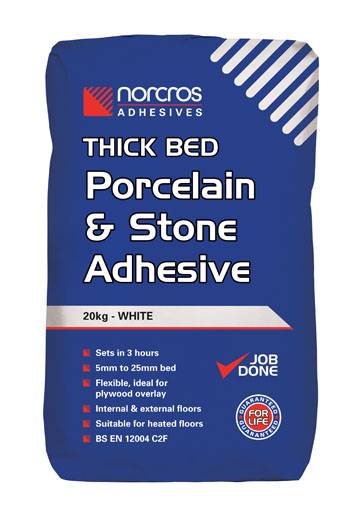Thick Bed Stone and Porcelain White Adhesive