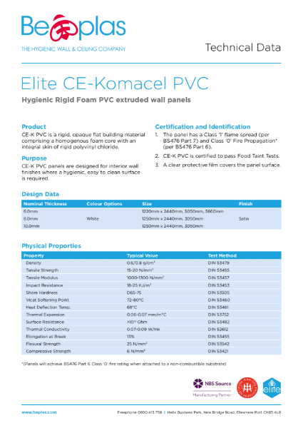 Beplas Elite CE-K Data Sheet