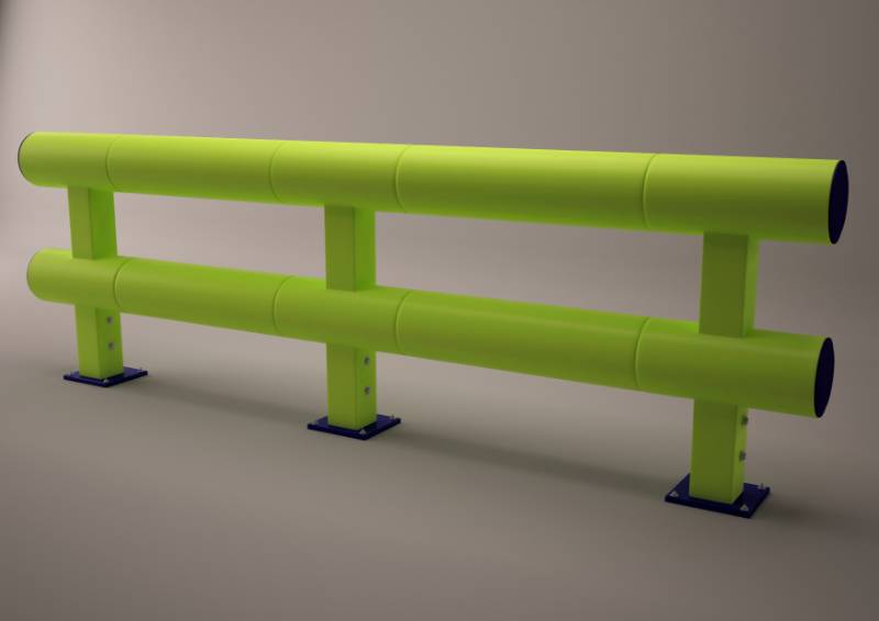 Double Bumper Safety Barrier - PAS 13 Tested Polymer Safety Barrier