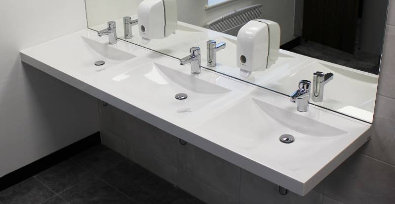 Miranit composite washbasins transform Manchester offices