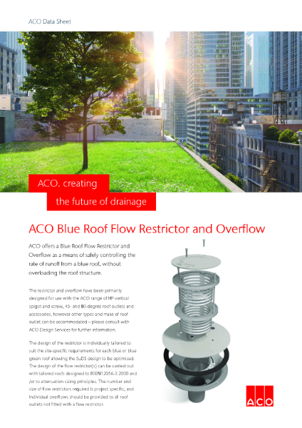 ACO blue roof restrictor Data Sheet Dec 21