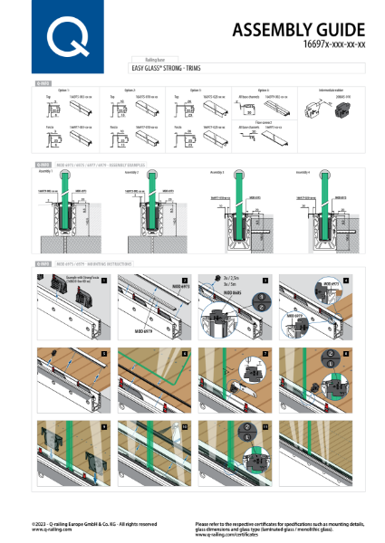 Easy Glass Strong trims manual