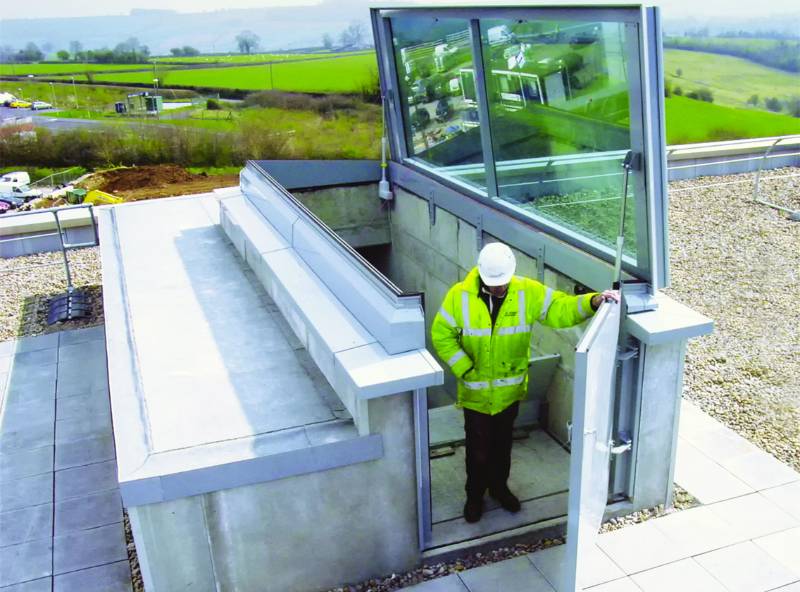 Boxed Glazed Roof Access - Circle Hospital Bath