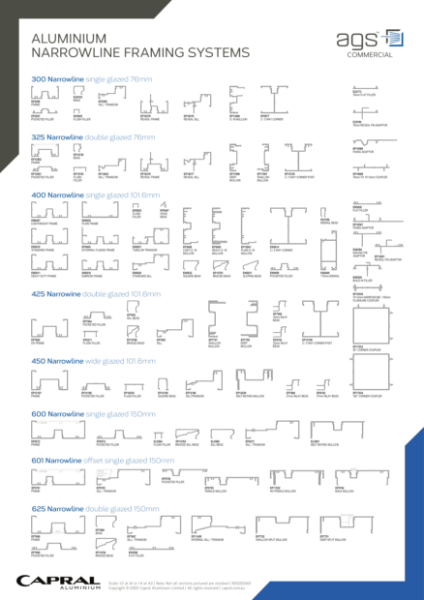 Extrusion wall chart AGS Narrowline 2207