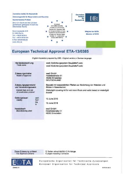 ETA Certificate